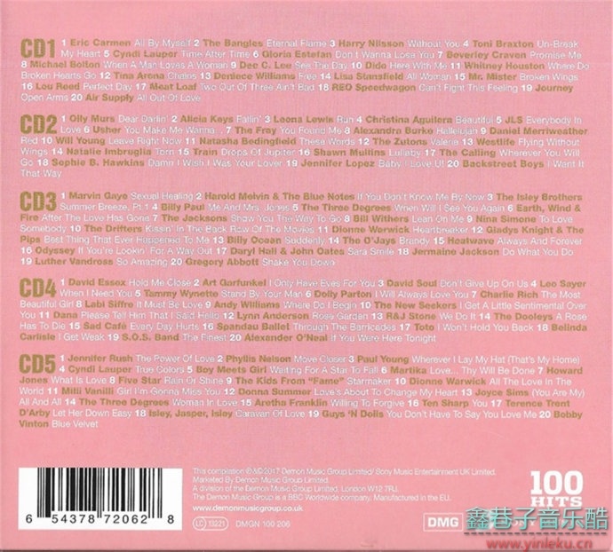 爱情故事100 HITS - THE BEST LOVE ALBUM 5CD[FLAC分轨]