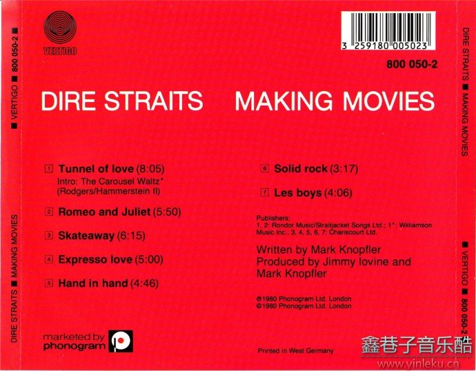 Dire Straits - Making Movies[西德蓝螺旋银圈首版][WAV+CUE]