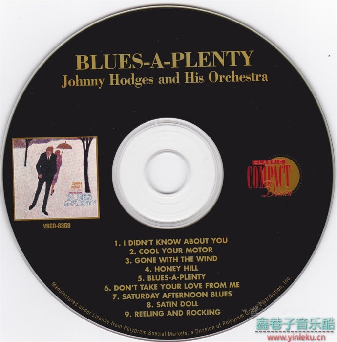 Johnny Hodges and His Orchestra - Blues-A-Plenty 24K[WAV+CUE]