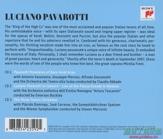 LucianoPavarotti-《帕华洛帝逝世十週年怀念录音集》(TheGreatLucianoPavarotti)[3CD][FLAC]