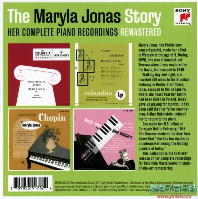The Maryla Jonas Story - Her Complete Piano Recordings-(24-96,Sony,2017) Tracklist