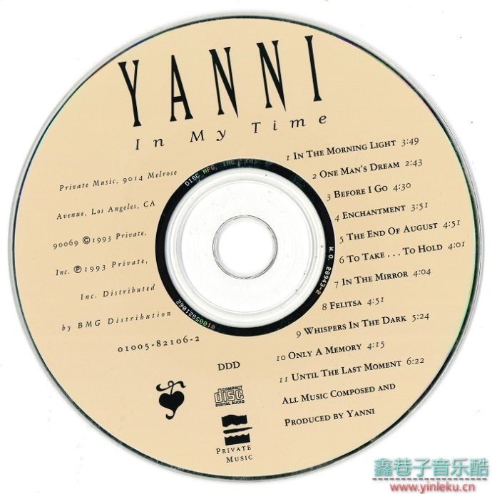 雅尼Yanni-《InMyTime》钢琴独奏美版[WAV整轨]