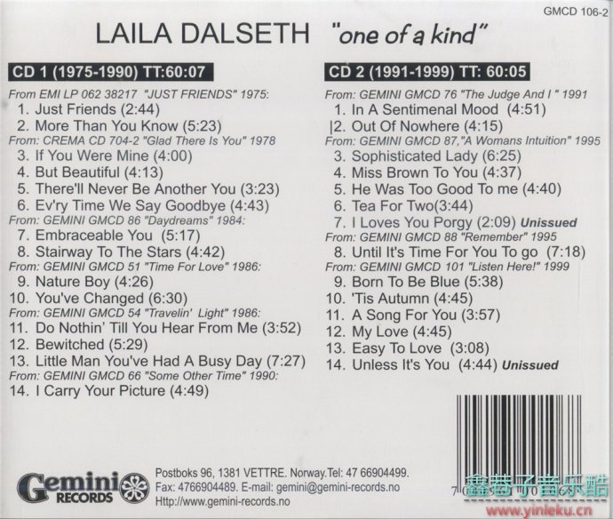 Laila.Dalseth-One.of.A.kind2CD[FLAC+CUE]