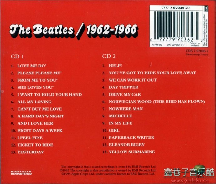 The.Beatles-Red.Album.1962-1966(2CD)[FLAC+CUE]