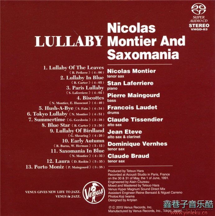 [VHGD083]NicolasMontierAndSaxomania《Lullaby》[WAV+CUE]