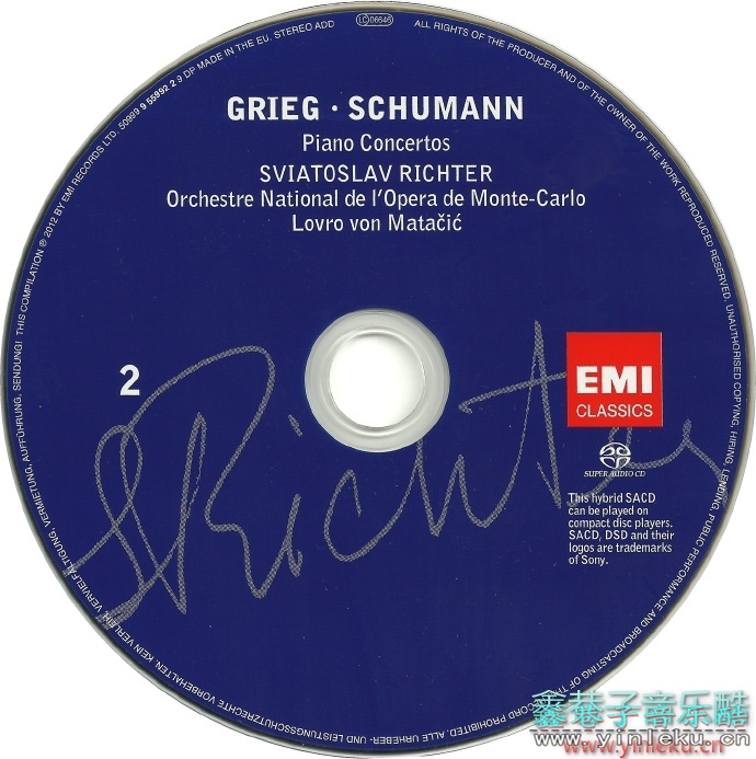 李赫特《德沃夏克、格里格、舒曼-钢琴协奏曲》SACD2CD[FLAC+CUE]