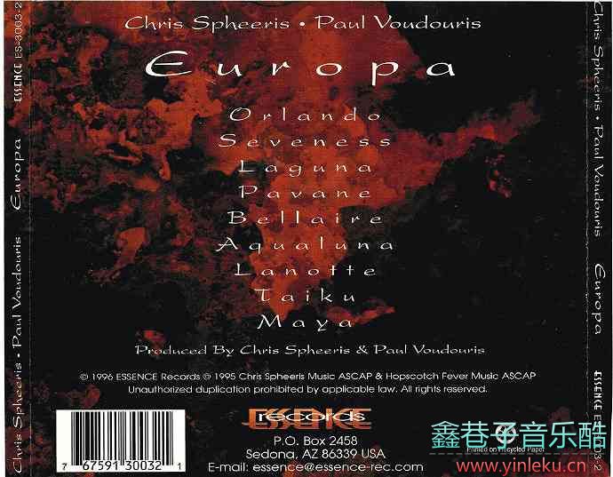 ChrisSpheeris《Europa梦回欧罗巴》原装美版1995[WAV+CUE]