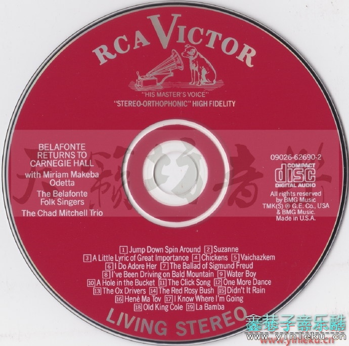 CD圣经上榜天碟：贝拉方特《重返卡内基大厅》RCA唱片美国A01版[WAV+CUE]