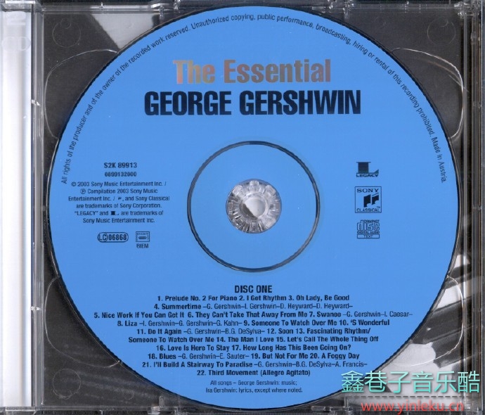 乔治·格什温《世纪典藏》2CD[WAV+CUE]