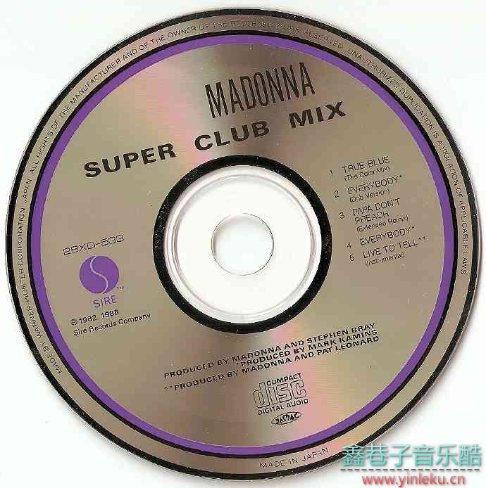麦当娜《SuperClubMix》1986日版[WAV]
