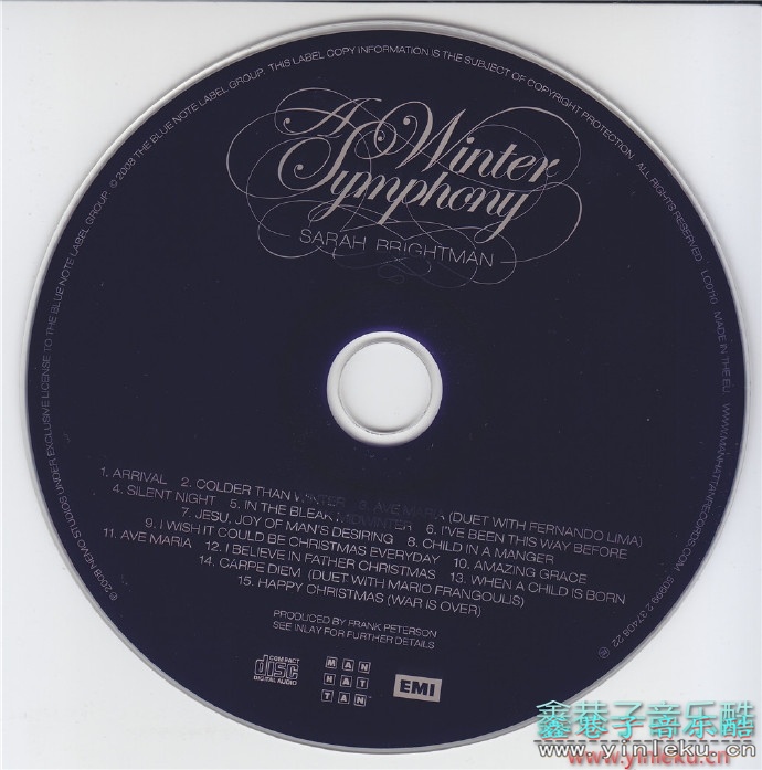 莎拉·布莱曼《AWinterSymphony(Deluxe)冬之歌(2008)》[WAV+CUE]