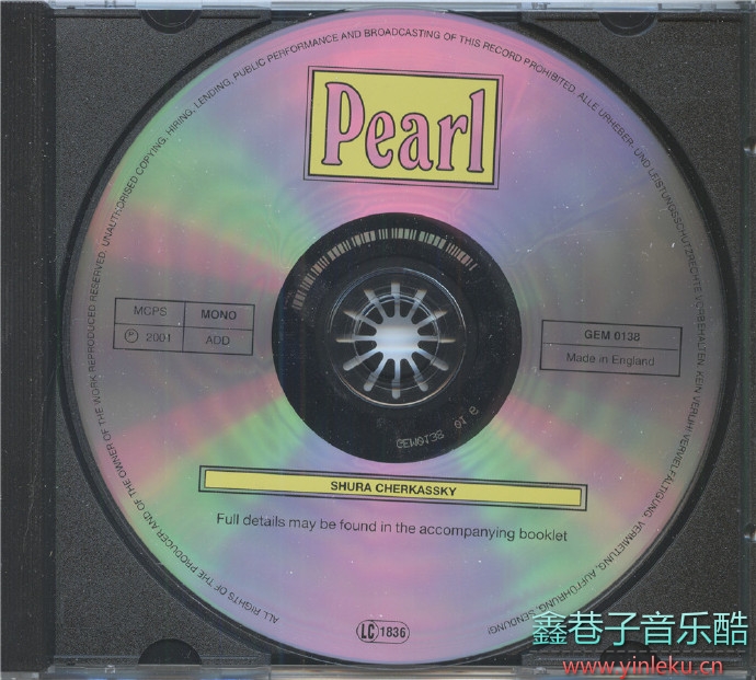 PEARL唱片钢琴大师系列之彻卡斯基（英版PMDC）[WAV+CUE]
