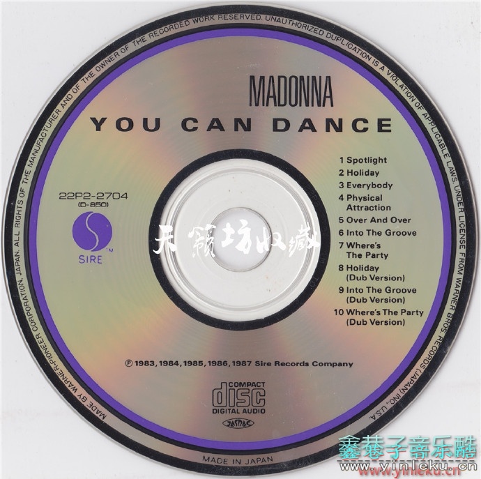 SIRE唱片：麦当娜《YouCanDance》日本东芝1MTO版[WAV+CUE]