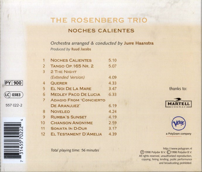 【爵士乐】卢森堡三重奏《NochesCalientes》1998[FLAC+CUE整轨]