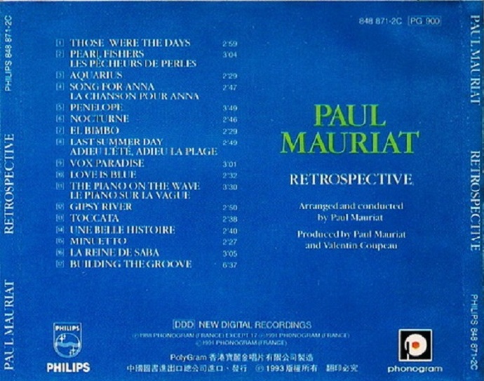 保罗·莫里哀-《Retrospective经典名曲回顾》WAV