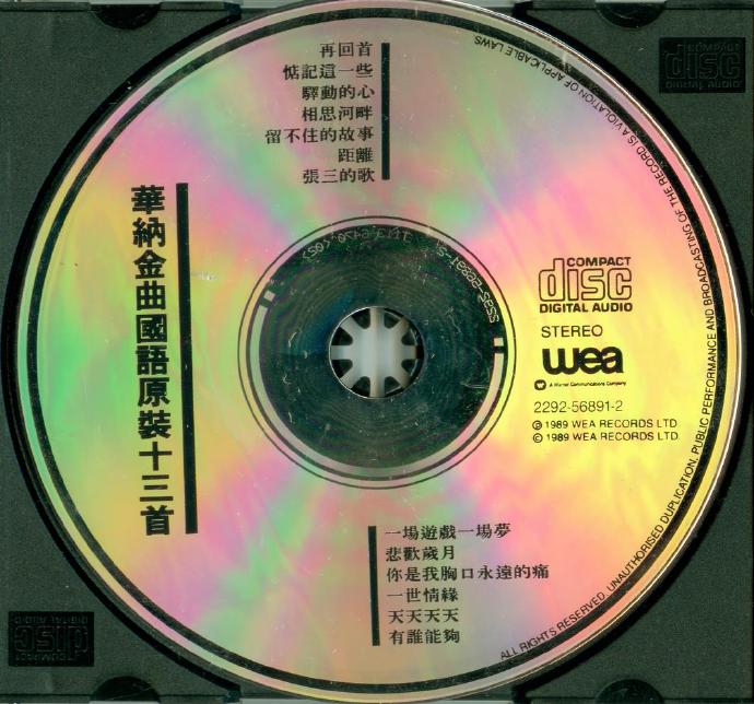 群星.1989-华纳金曲国语原装13首2辑【华纳】【WAV+CUE】