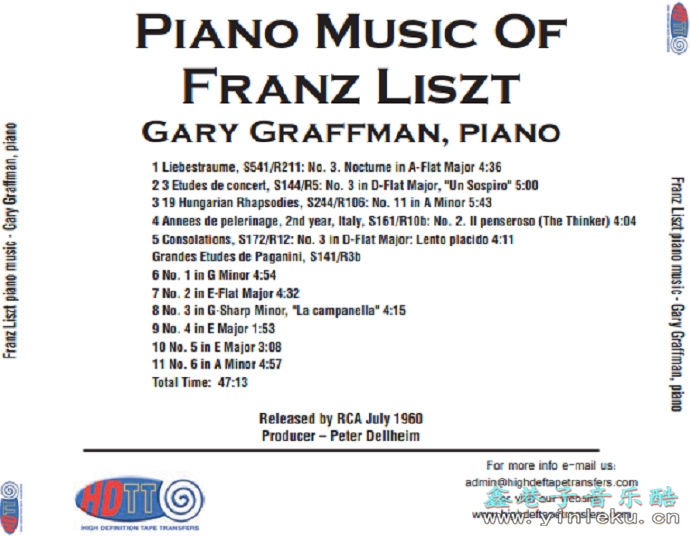 PianoMusicOfFranzLisztGaryGraffman,pianoDXD【Hi-Res】FLAC